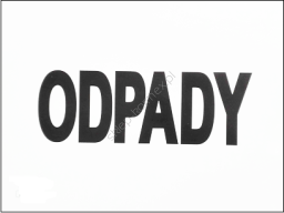 Tablica ODPADY 30 cm x 40 cm 