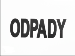 Tablica ODPADY 30 cm x 40 cm 