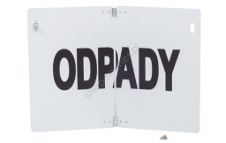 Tablica ODPADY 30 cm x 40 cm łamana