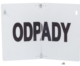 Tablica ODPADY 30 cm x 40 cm łamana