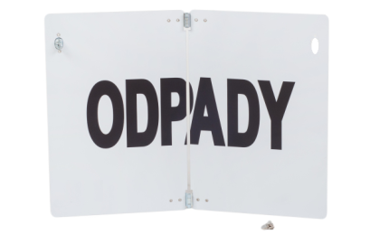 Tablica ODPADY 30 cm x 40 cm łamana