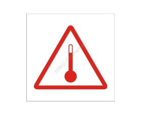 Znak nalepka temperatura 300x300mm