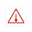 Znak nalepka temperatura 300x300mm